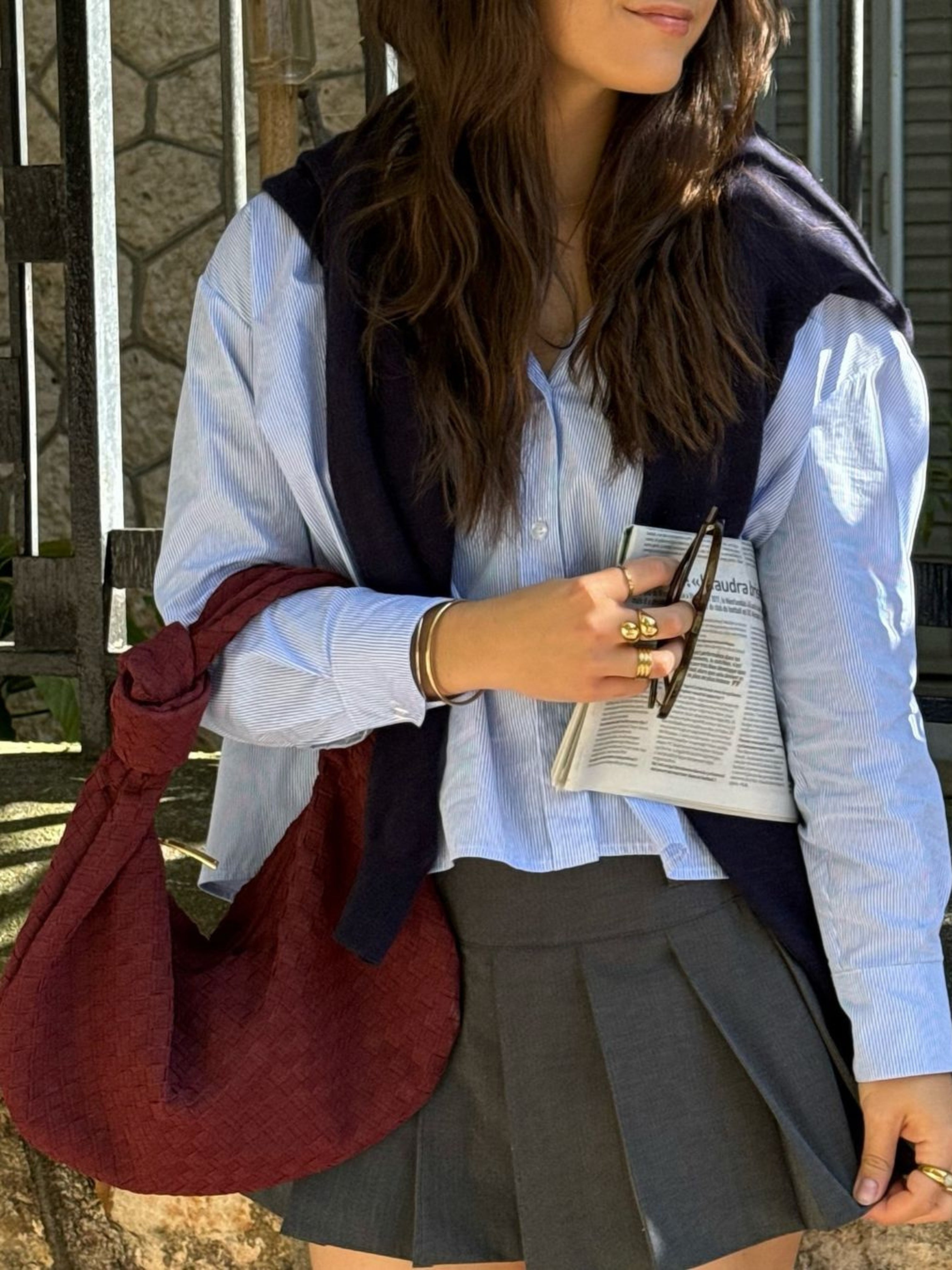 Celeste | Stredná semišová taška s pleteným uzlovým detailom