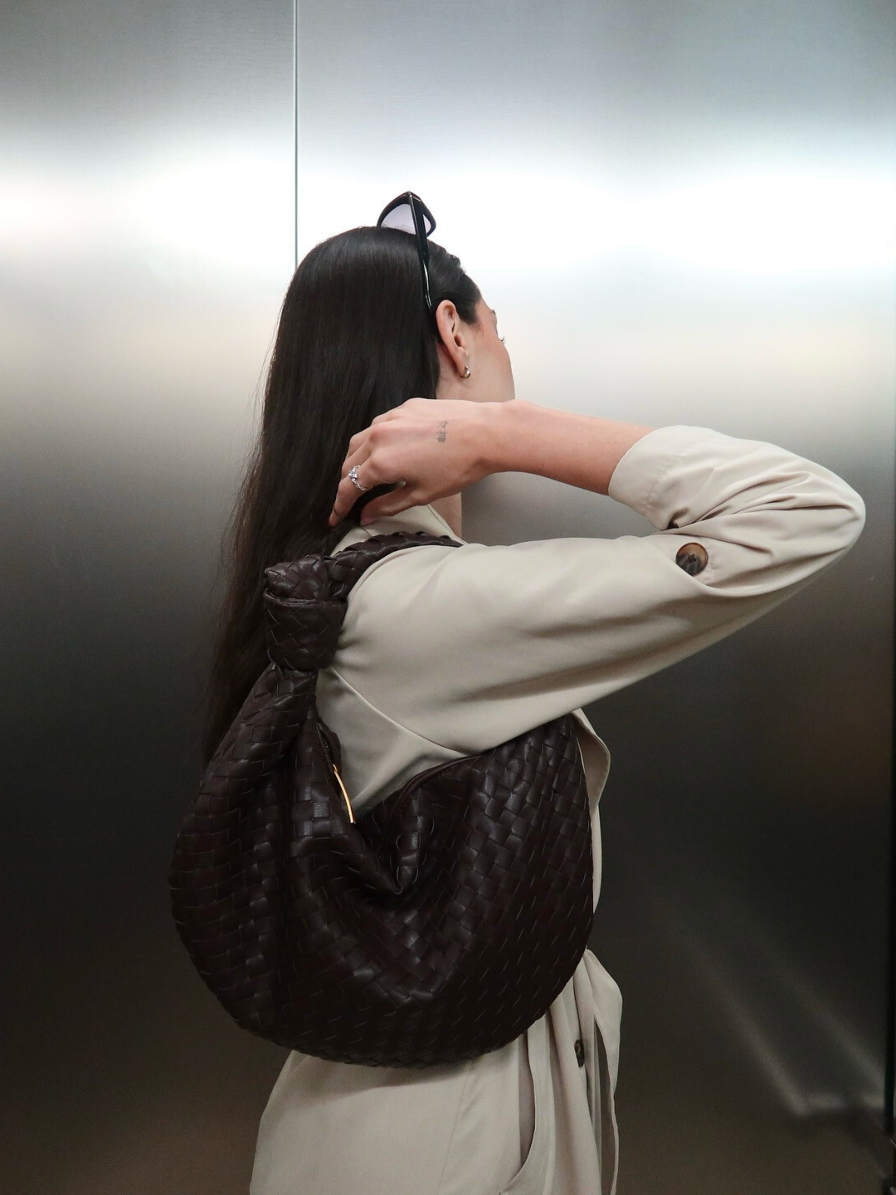 Giselle | Stredná kabelka cez rameno s pleteným uzlom