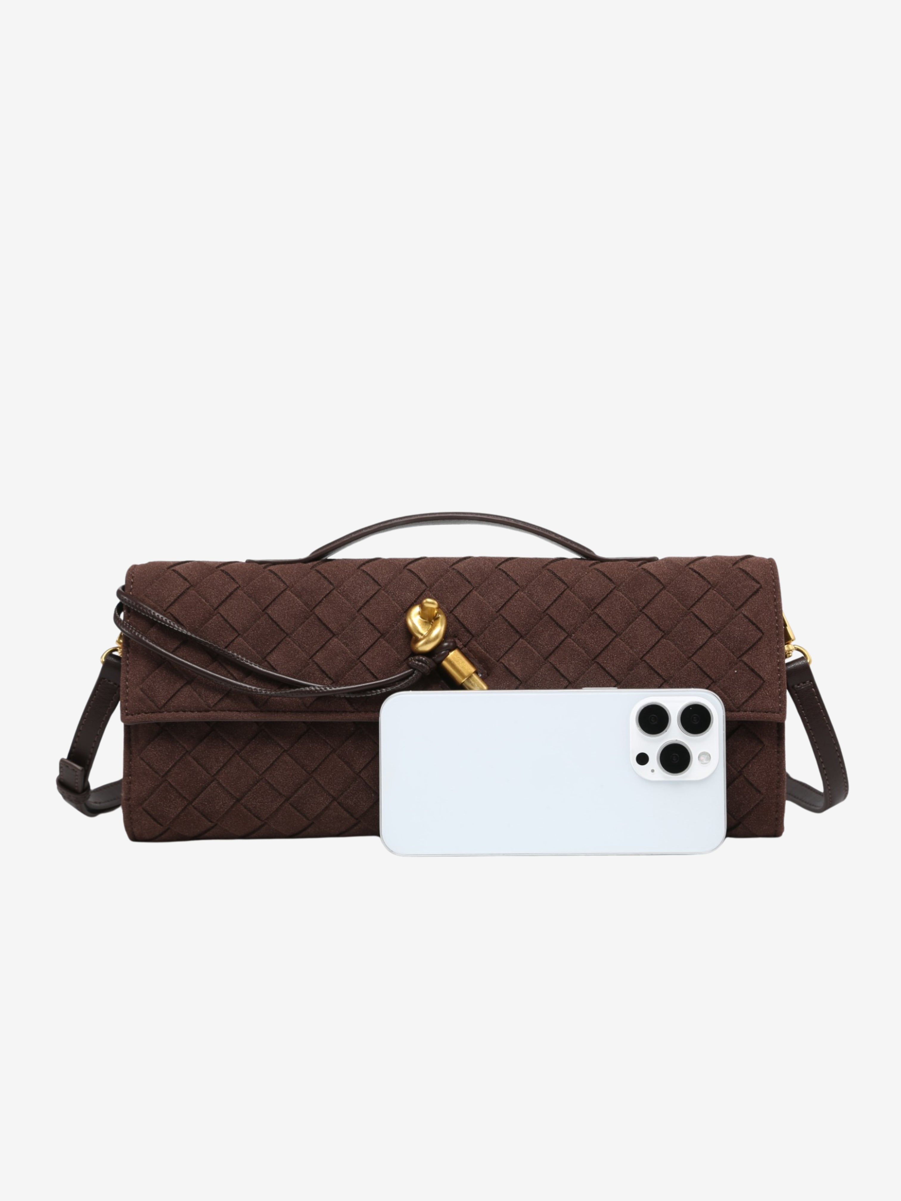 Čerešňa | Prémiová semišová kabelka s tkaným dizajnom