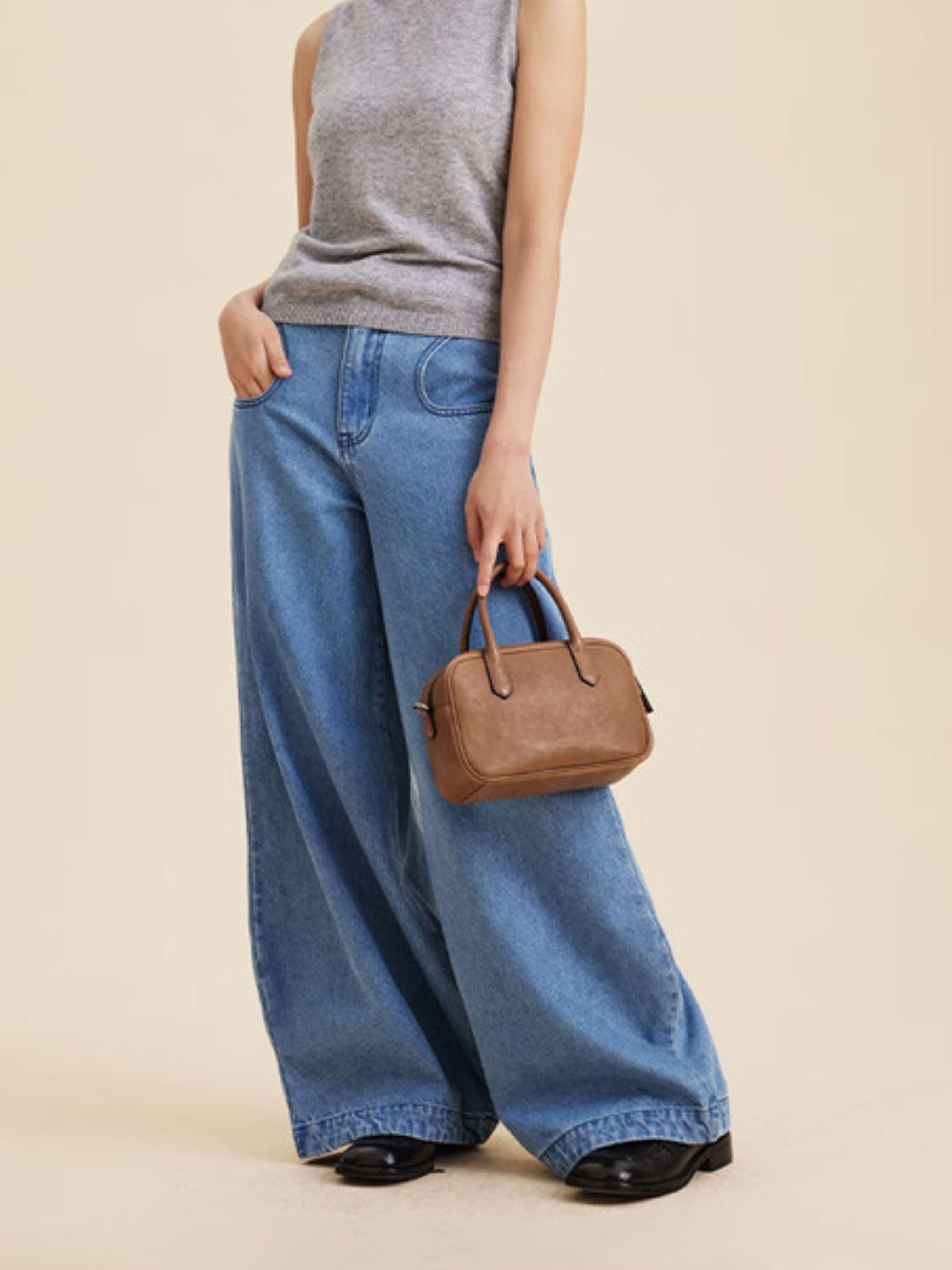 Eliza | Elegantná štvorec kabelka so zipsom