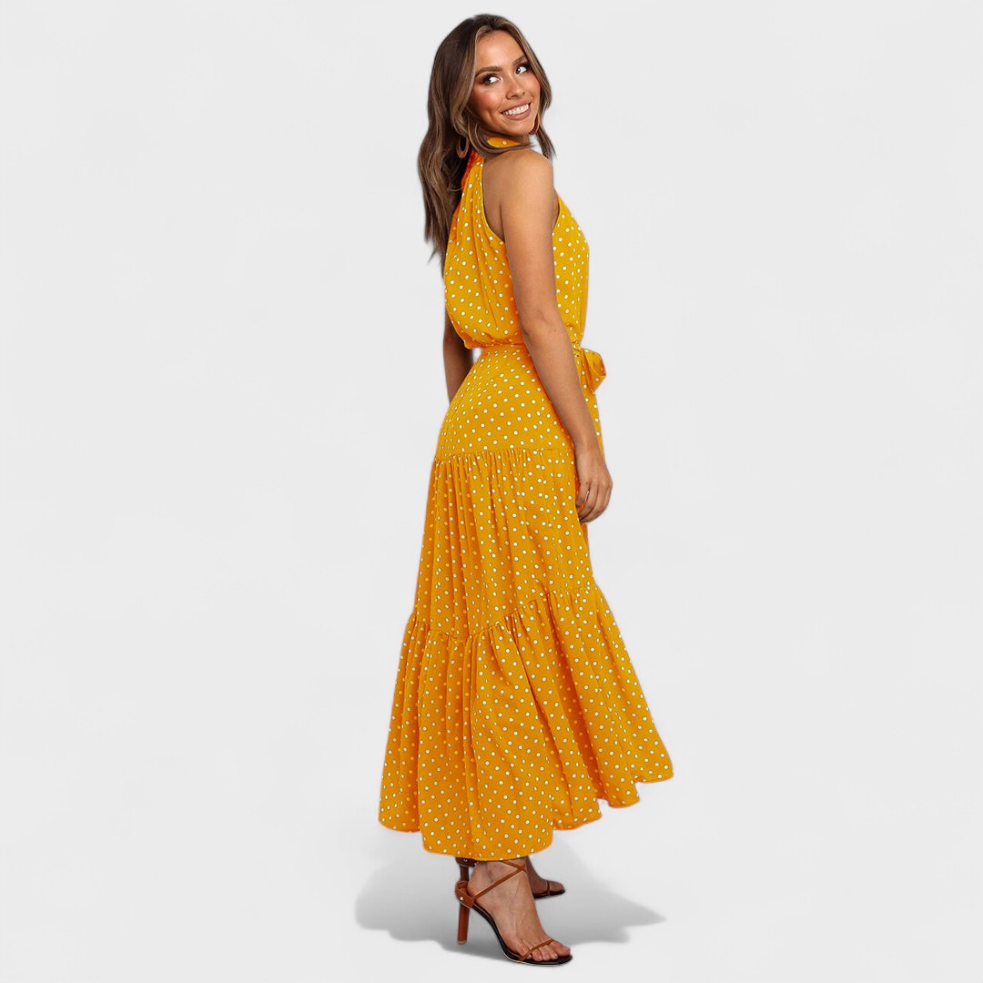 Kitty™ | Stylové a hravé maxi šaty s puntíky