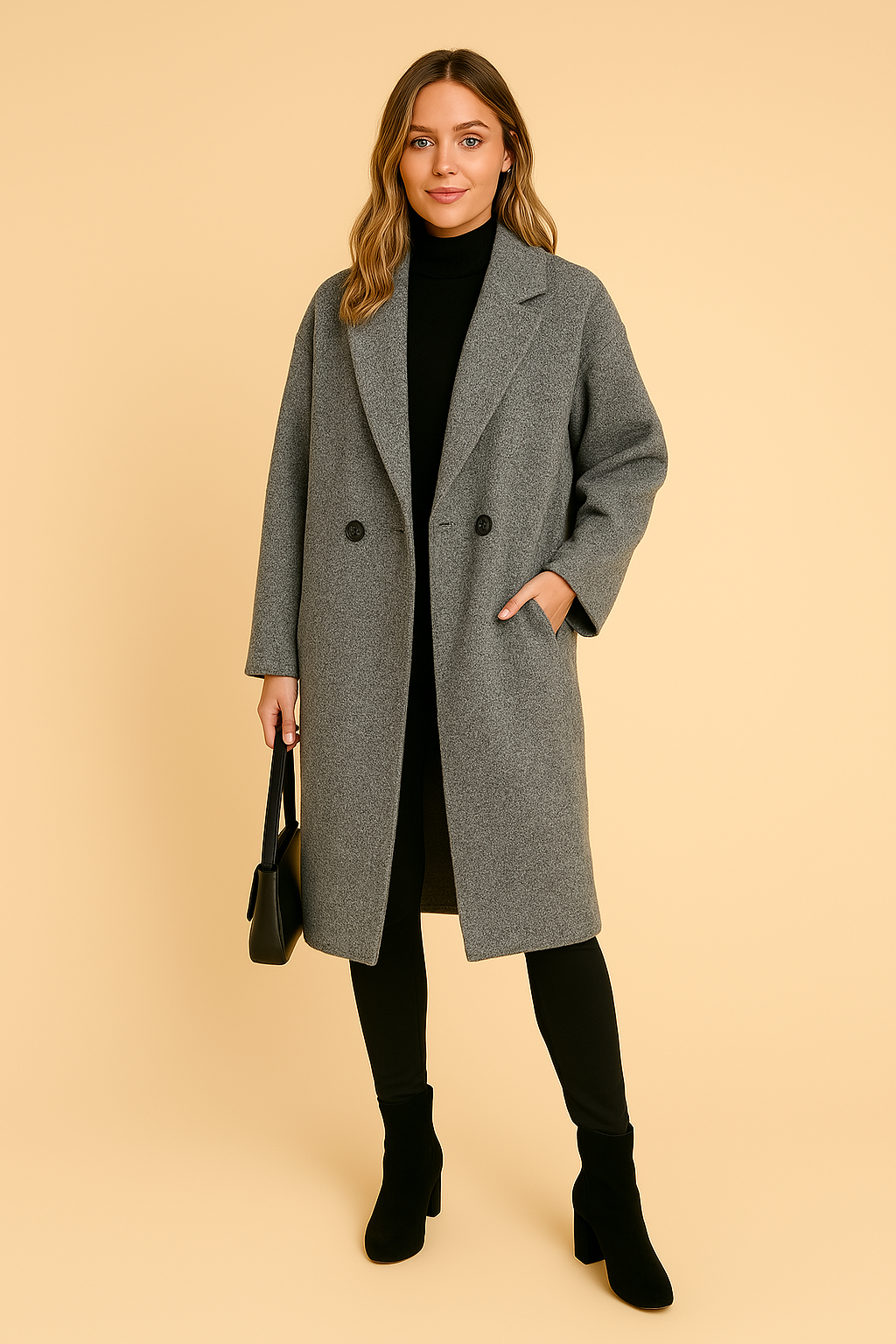 Jennifer | Elegantný dlhý plášť