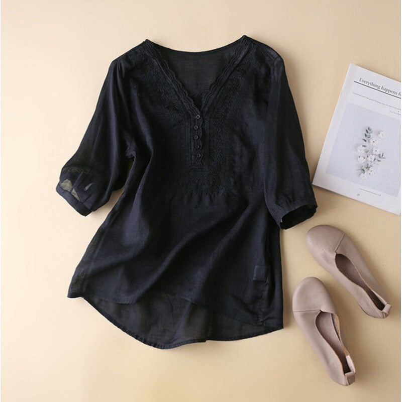 Selma | Linen Fabric Blouse
