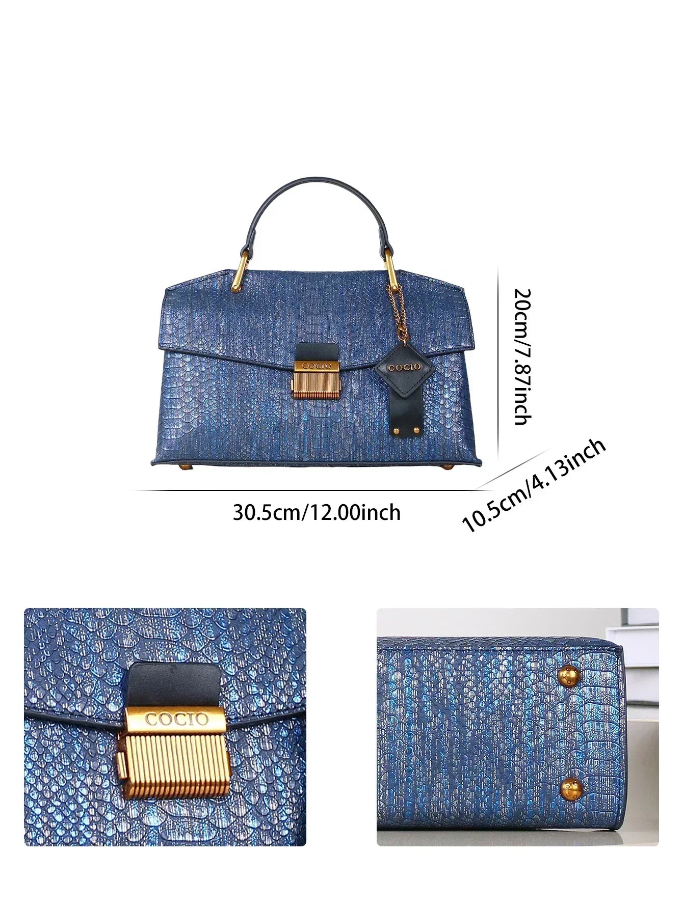 Kato - Celeste Python Handbag