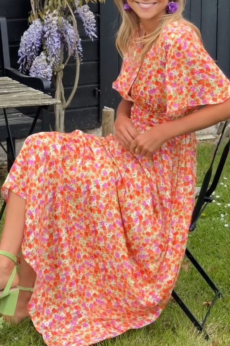 Sigrid™ | Elegantné Maxi Šaty s Hlbokým V Výstrihom