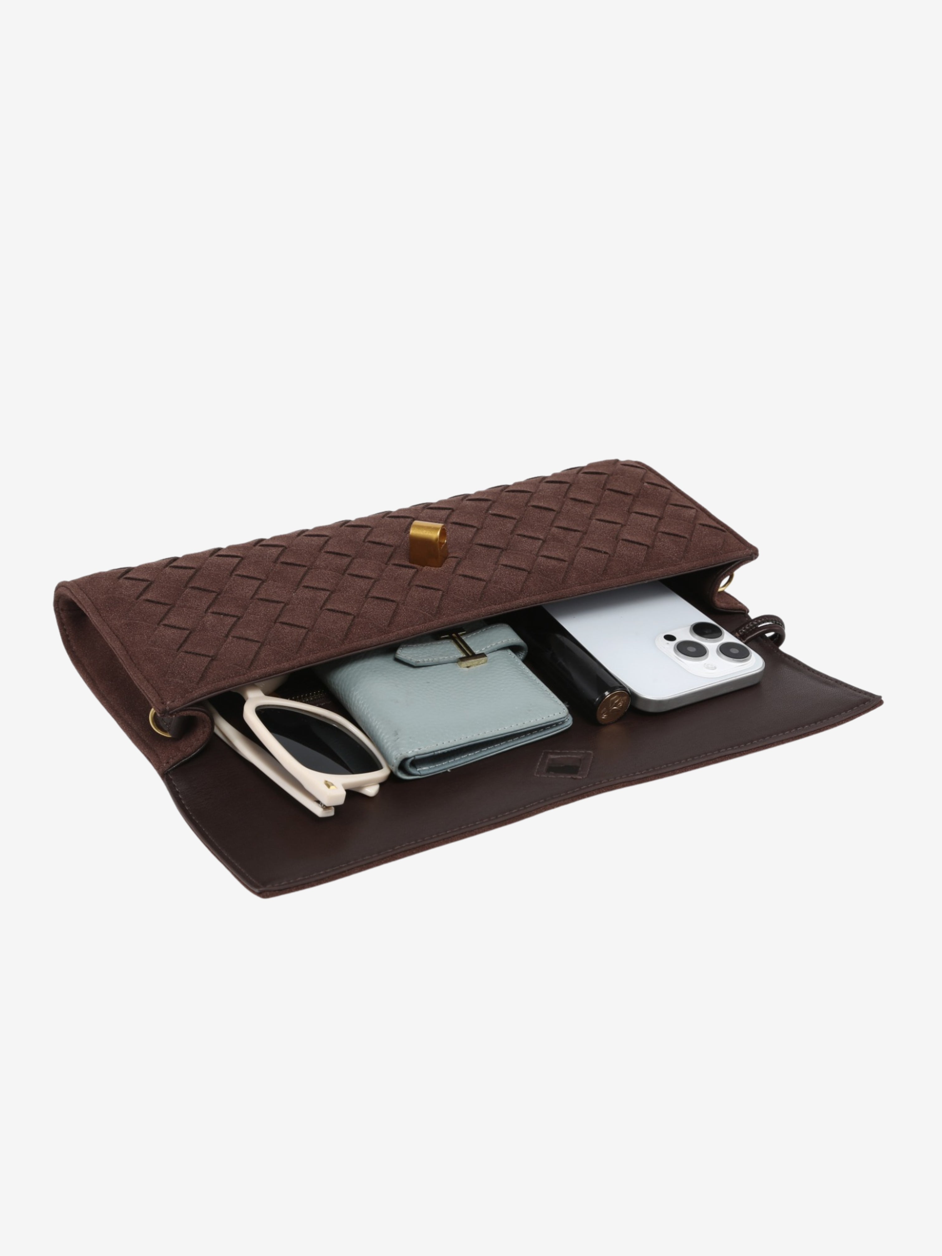 Čerešňa | Prémiová semišová kabelka s tkaným dizajnom