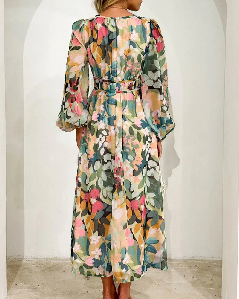 Kristin™ | Ružové boho maxi šaty