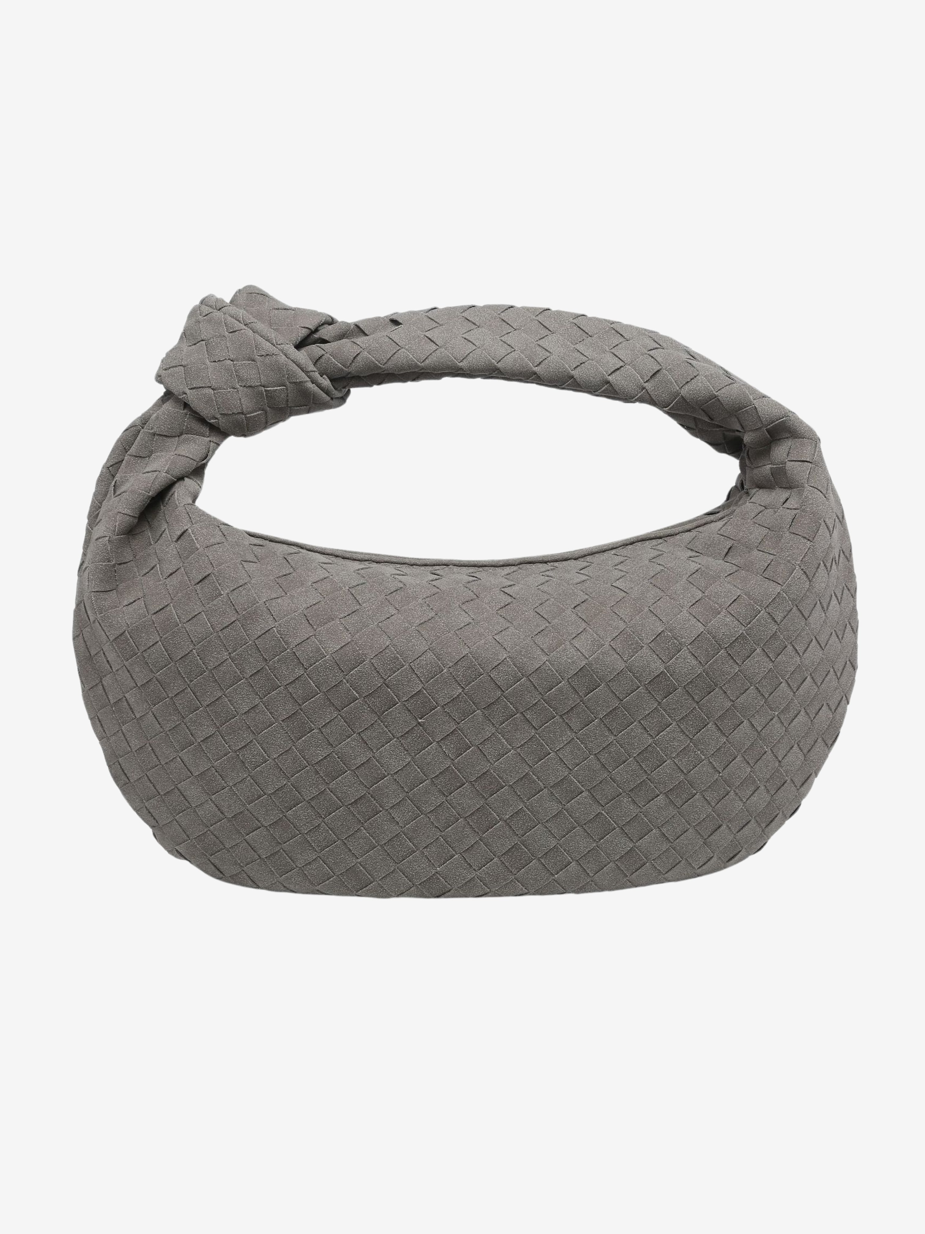 Celeste | Stredná semišová taška s pleteným uzlovým detailom