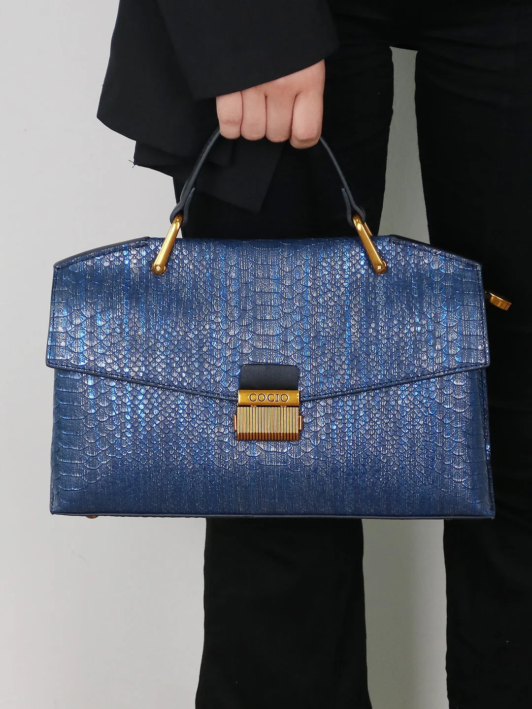 Kato - Celeste Python Handbag