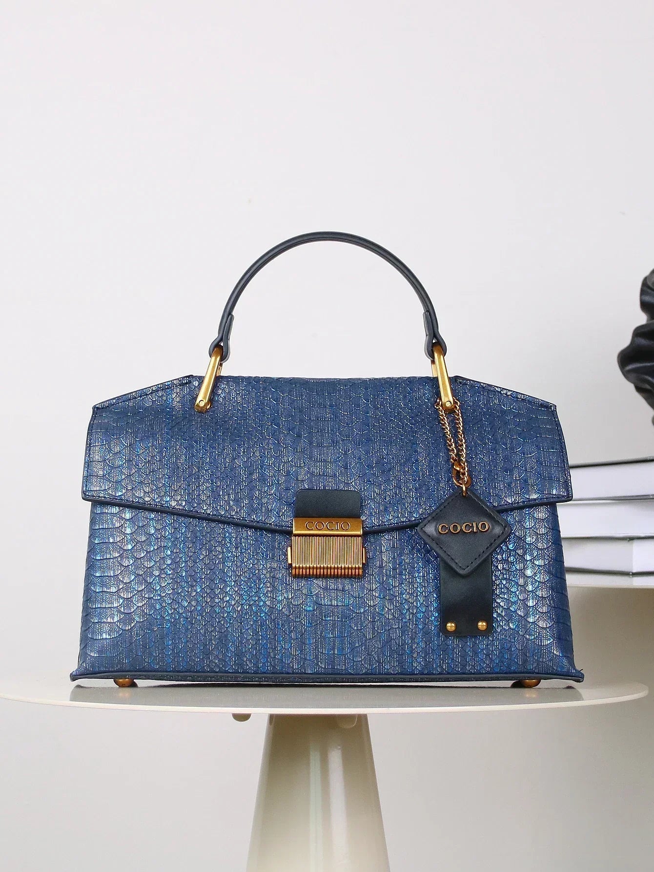 Kato - Celeste Python Handbag