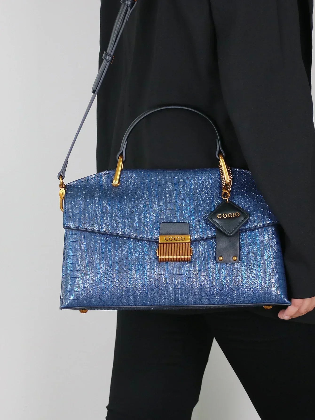 Kato - Celeste Python Handbag