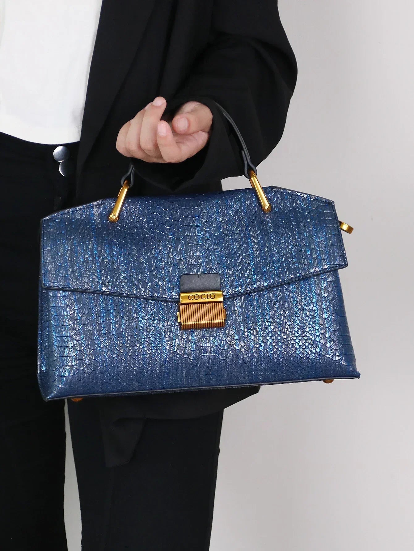 Kato - Celeste Python Handbag