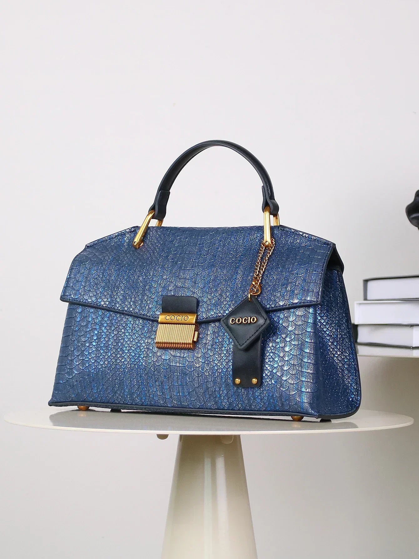 Kato - Celeste Python Handbag