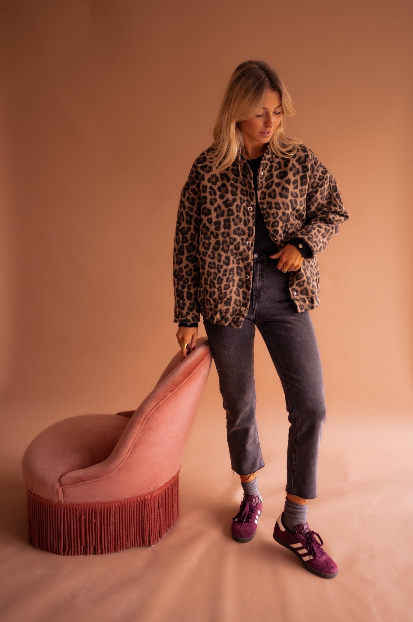 Mila | Stylová bunda s leopardím potiskem