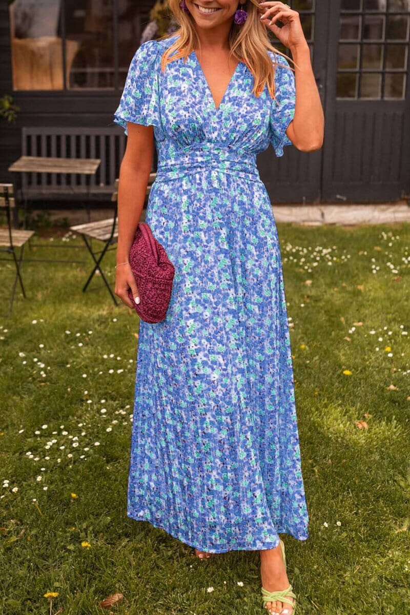 Sigrid™ | Elegantné Maxi Šaty s Hlbokým V Výstrihom